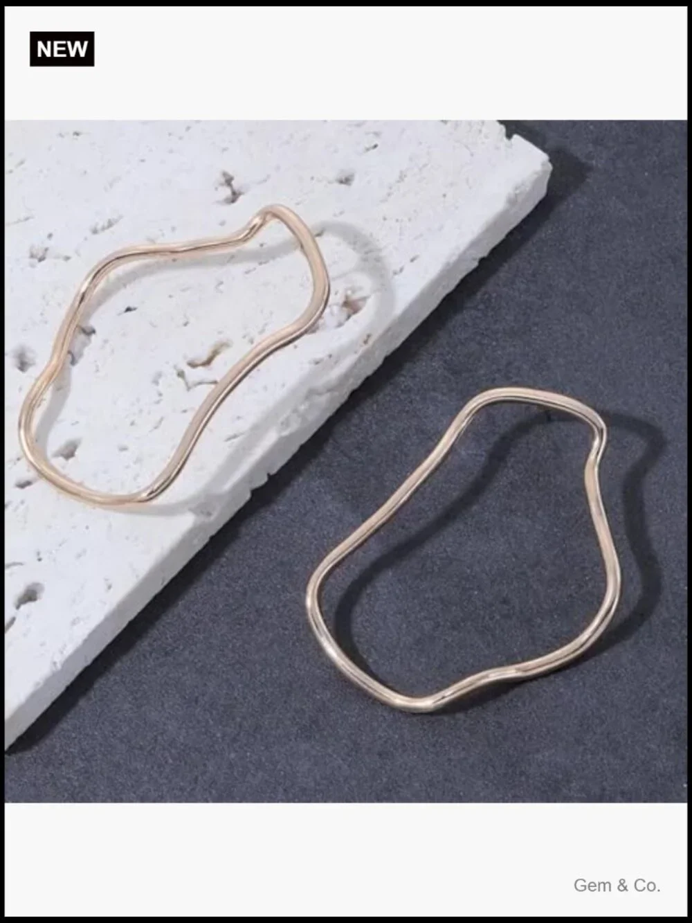 Geometric Hoop Earrings Bold Gold Chunky Irregular Statement Earrings Gold